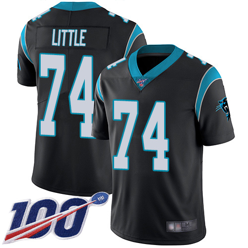 Carolina Panthers Limited Black Men Greg Little Home Jersey NFL Football #74 100th Season Vapor Untouchable